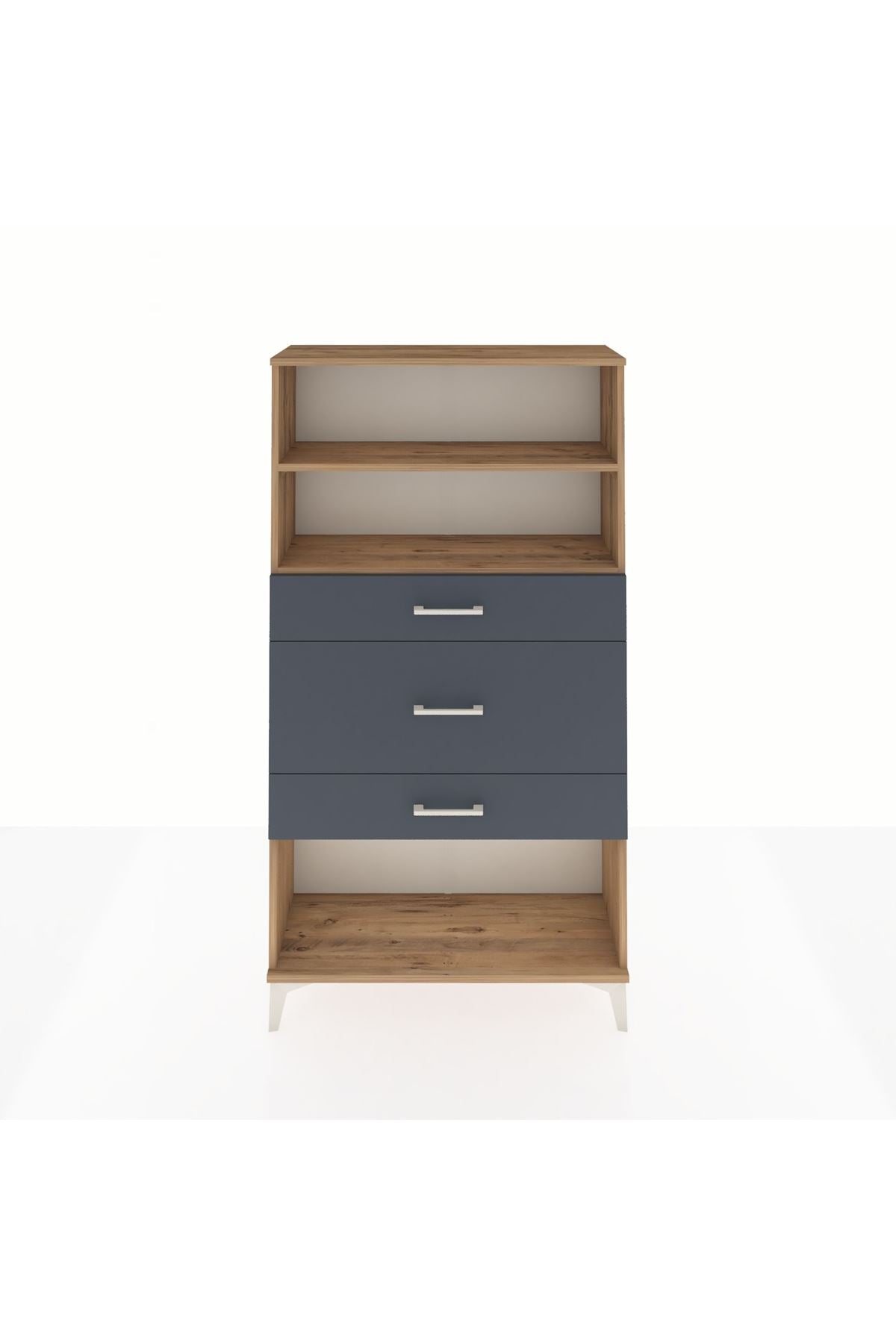 Arges Dolap 2 Raflı 3 Çekmeceli 88x30x163 - S21M136V8A