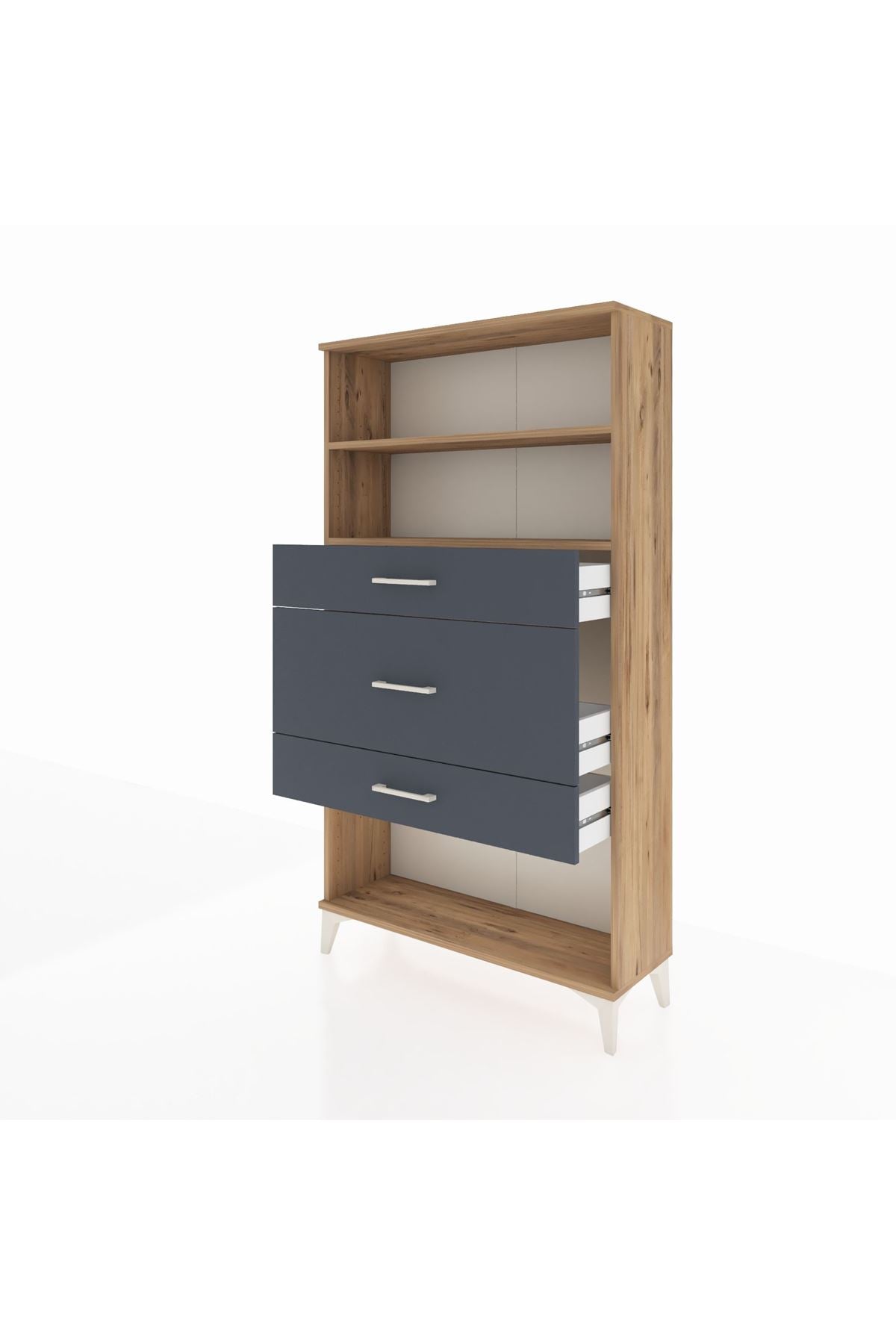 Arges Dolap 2 Raflı 3 Çekmeceli 88x30x163 - S21M136V8A