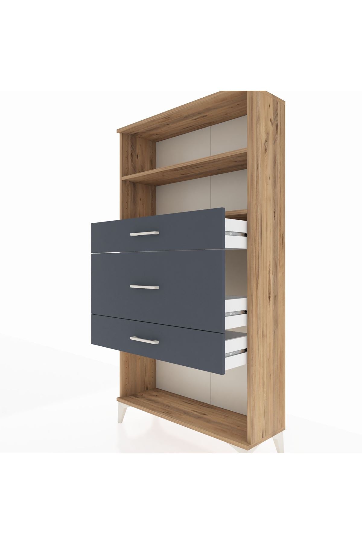 Arges Dolap 2 Raflı 3 Çekmeceli 88x30x163 - S21M136V8A