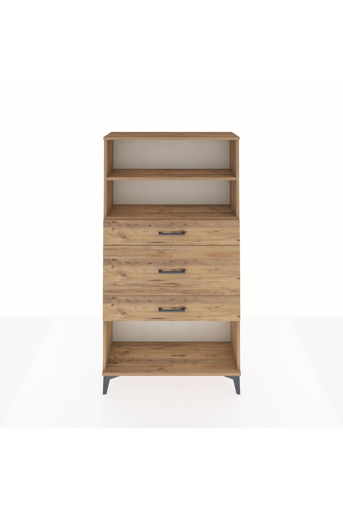 Arges Dolap 2 Raflı 3 Çekmeceli 88x30x163 - S21M136V9A