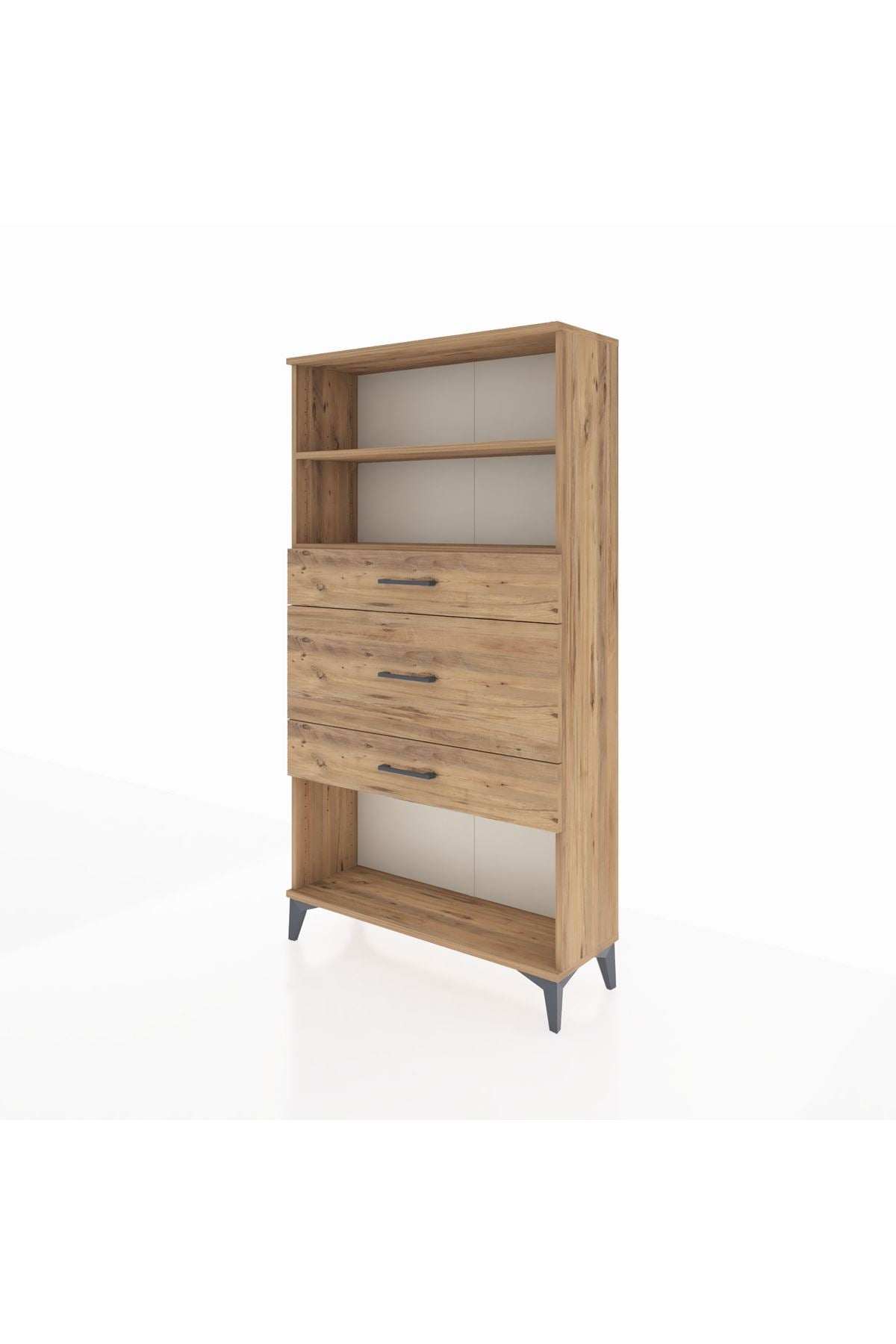 Arges Dolap 2 Raflı 3 Çekmeceli 88x30x163 - S21M136V9A