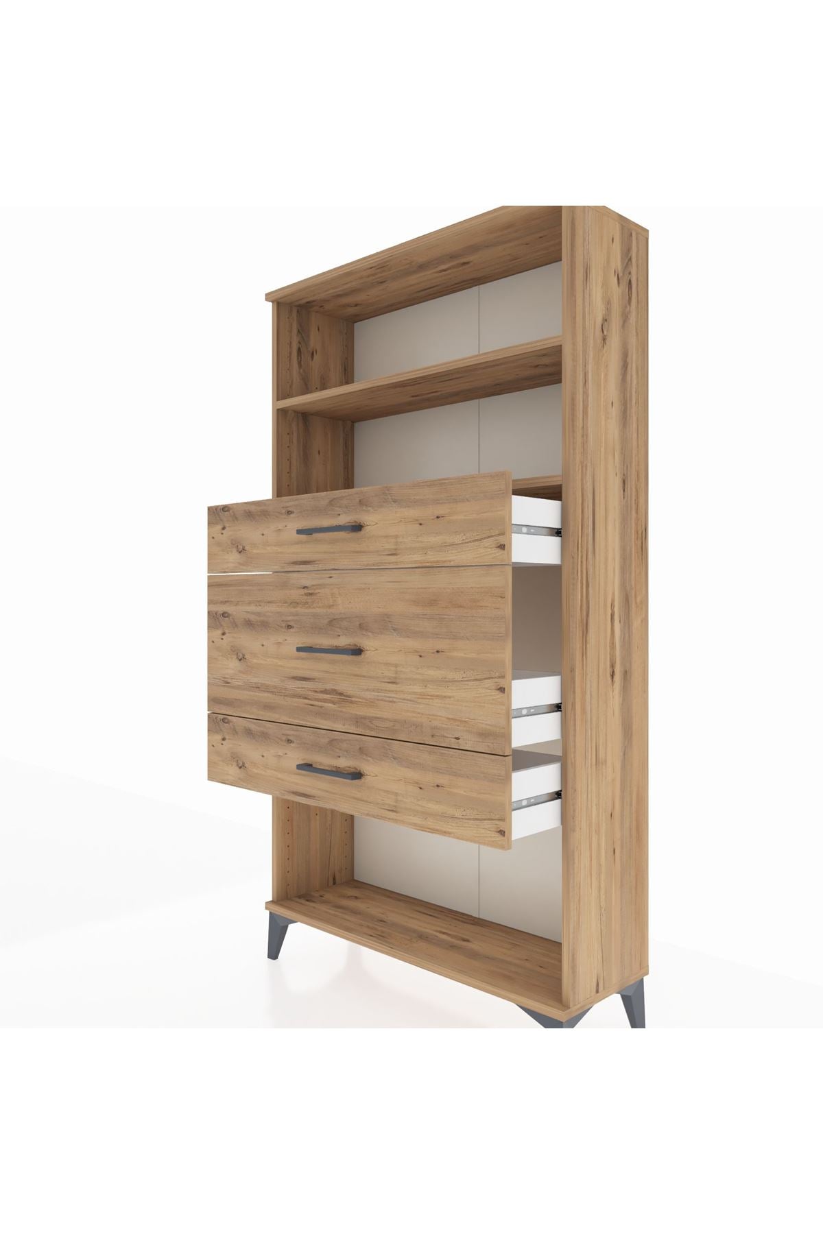 Arges Dolap 2 Raflı 3 Çekmeceli 88x30x163 - S21M136V9A