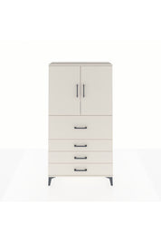 Arges Dolap 3 Raflı 4 Çekmeceli 2 Kapaklı 88x30x163 - S21M137V1A