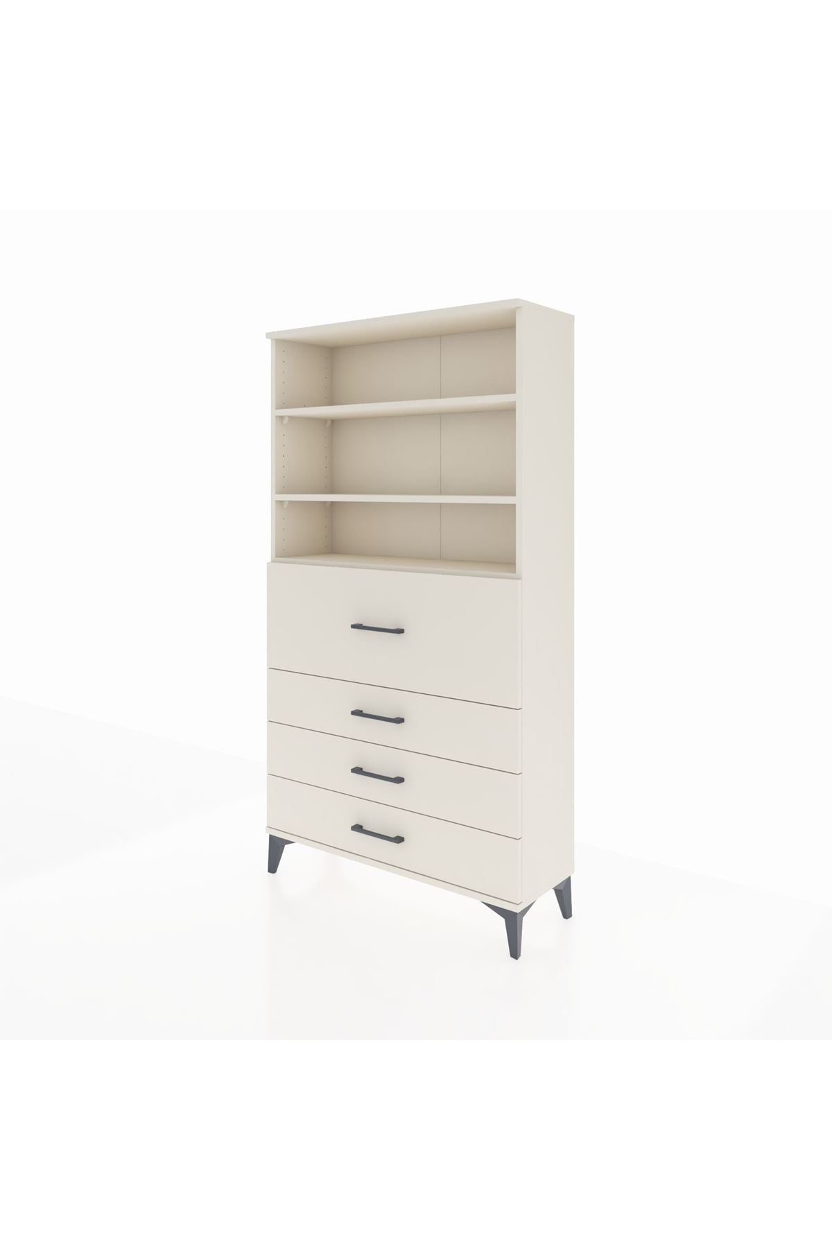 Arges Dolap 3 Raflı 4 Çekmeceli 88x30x163 - S21M138V1A
