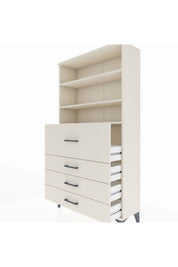 Arges Dolap 3 Raflı 4 Çekmeceli 88x30x163 - S21M138V1A