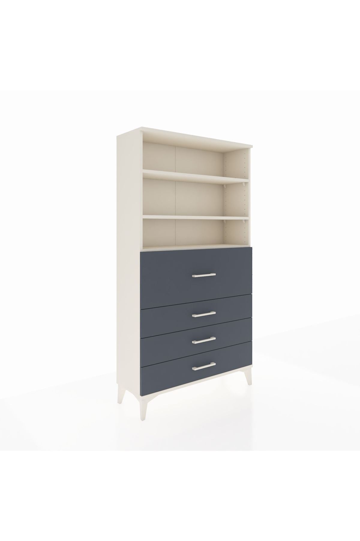 Arges Dolap 3 Raflı 4 Çekmeceli 88x30x163 - S21M138V2A