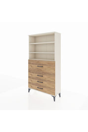 Arges Dolap 3 Raflı 4 Çekmeceli 88x30x163 - S21M138V3A