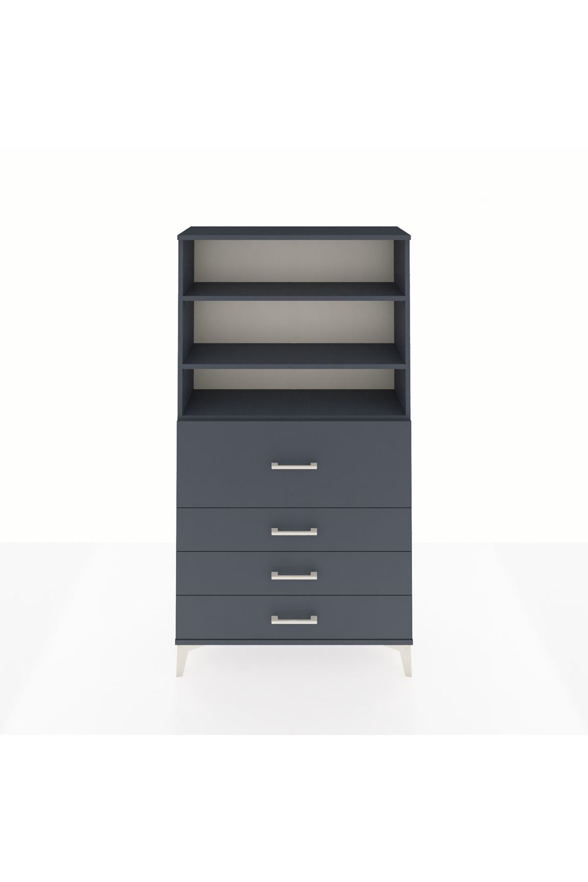 Arges Dolap 3 Raflı 4 Çekmeceli 88x30x163 - S21M138V5A