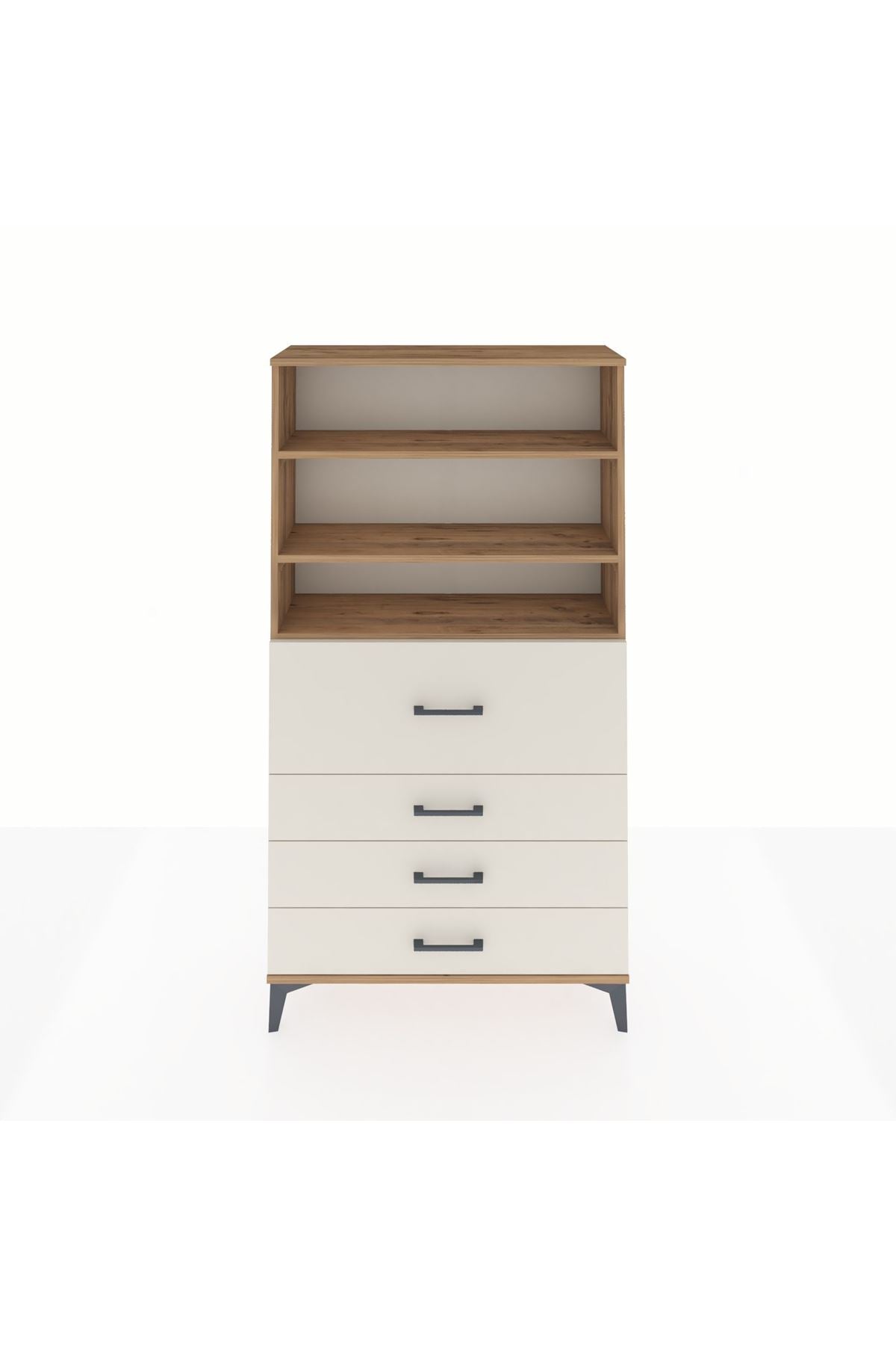 Arges Dolap 3 Raflı 4 Çekmeceli 88x30x163 - S21M138V7A