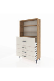 Arges Dolap 3 Raflı 4 Çekmeceli 88x30x163 - S21M138V7A