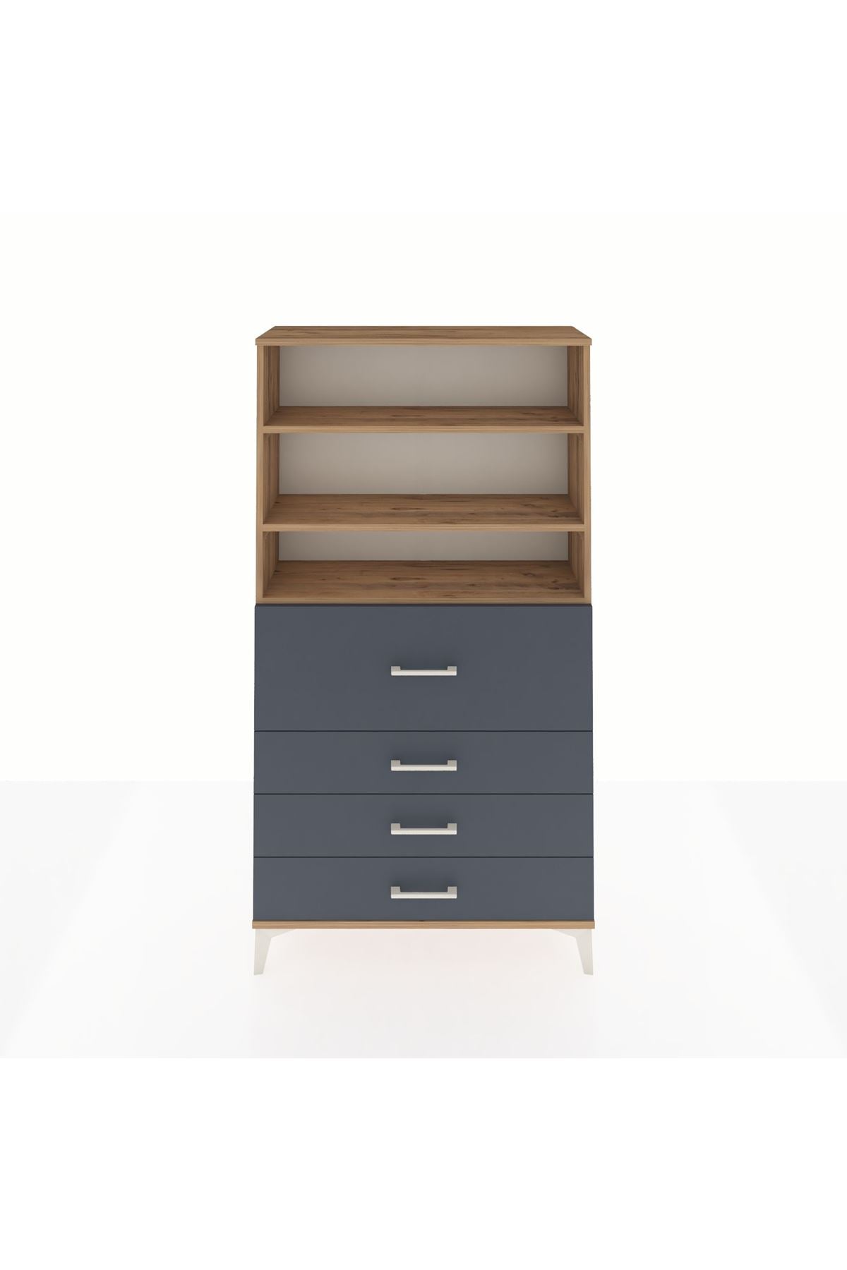 Arges Dolap 3 Raflı 4 Çekmeceli 88x30x163 - S21M138V8A