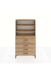 Arges Dolap 3 Raflı 4 Çekmeceli 88x30x163 - S21M138V9A