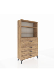 Arges Dolap 3 Raflı 4 Çekmeceli 88x30x163 - S21M138V9A