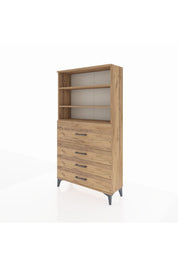 Arges Dolap 3 Raflı 4 Çekmeceli 88x30x163 - S21M138V9A
