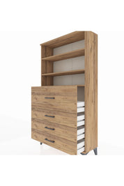Arges Dolap 3 Raflı 4 Çekmeceli 88x30x163 - S21M138V9A