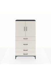 Arges Dolap 3 Raflı 4 Çekmeceli 2 Kapaklı 88x30x163 - S21M139V4A