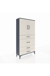 Arges Dolap 3 Raflı 4 Çekmeceli 2 Kapaklı 88x30x163 - S21M139V4A