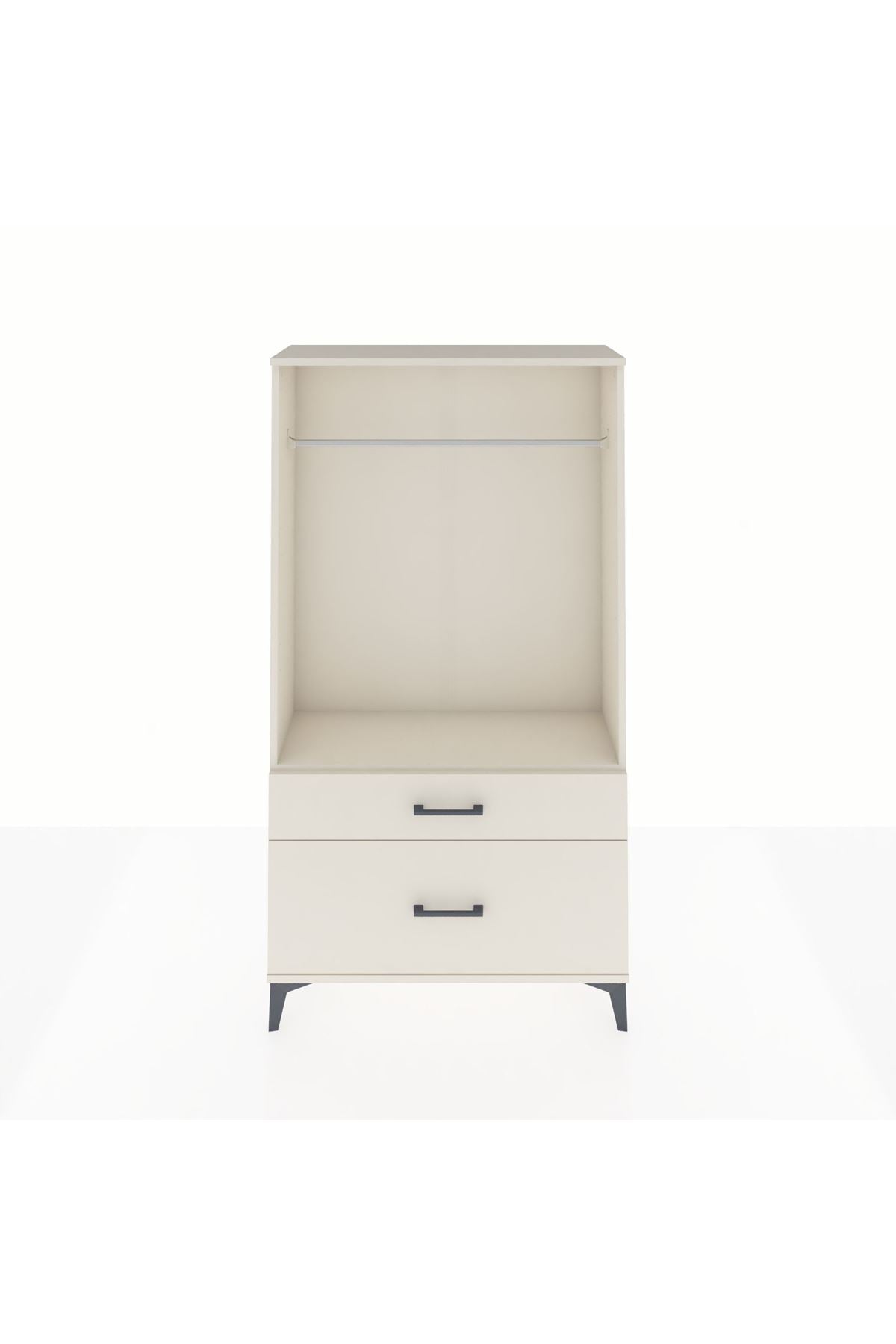 Arges Dolap Tek Raflı 2 Çekmeceli Tek Askılı 88x30x163 - S21M141V1A