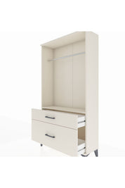 Arges Dolap Tek Raflı 2 Çekmeceli Tek Askılı 88x30x163 - S21M141V1A