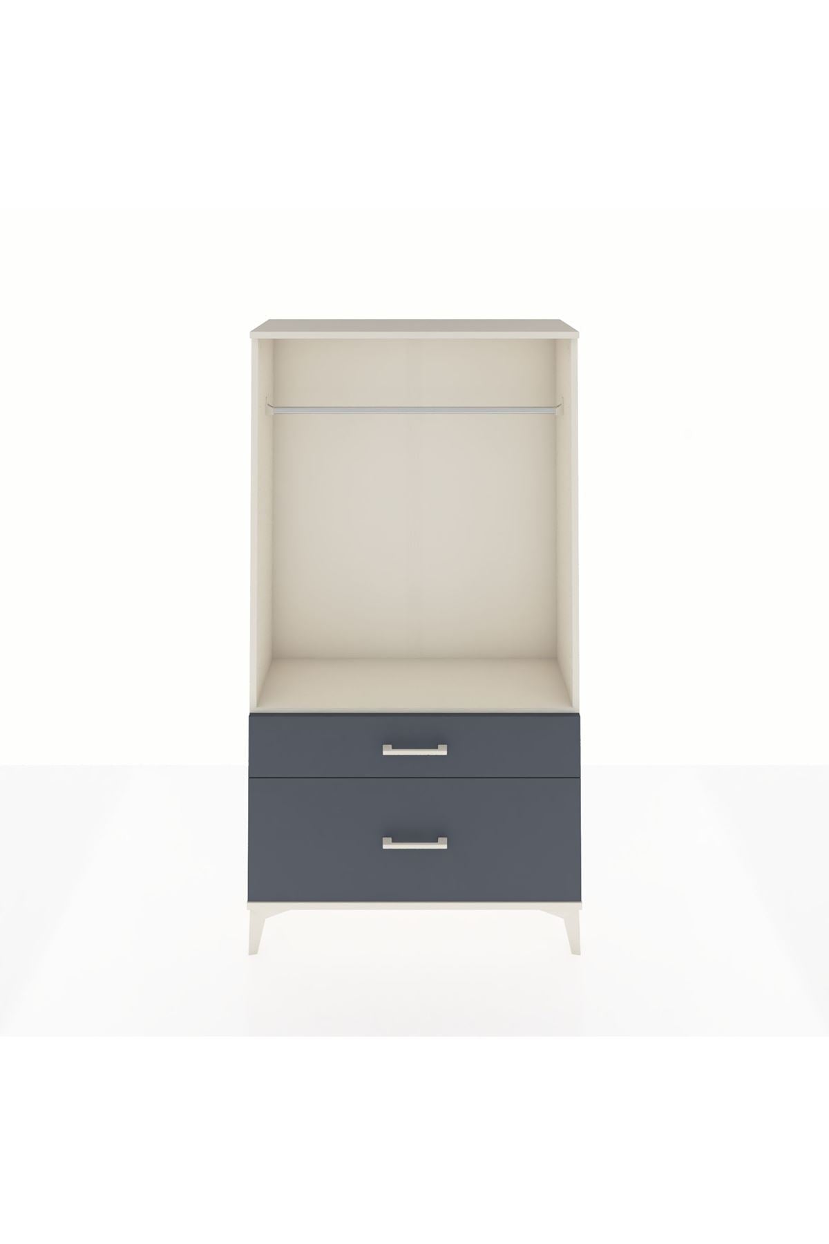 Arges Dolap Tek Raflı 2 Çekmeceli Tek Askılı 88x30x163 - S21M141V2A