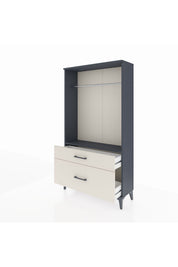 Arges Dolap Tek Raflı 2 Çekmeceli Tek Askılı 88x30x163 - S21M141V4A