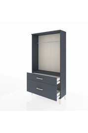 Arges Dolap Tek Raflı 2 Çekmeceli Tek Askılı 88x30x163 - S21M141V5A
