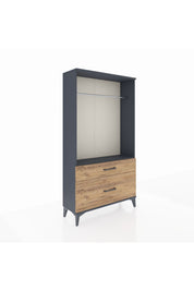 Arges Dolap Tek Raflı 2 Çekmeceli Tek Askılı 88x30x163 - S21M141V6A