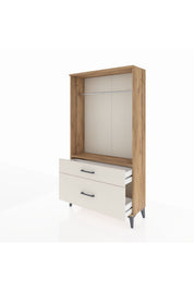 Arges Dolap Tek Raflı 2 Çekmeceli Tek Askılı 88x30x163 - S21M141V7A