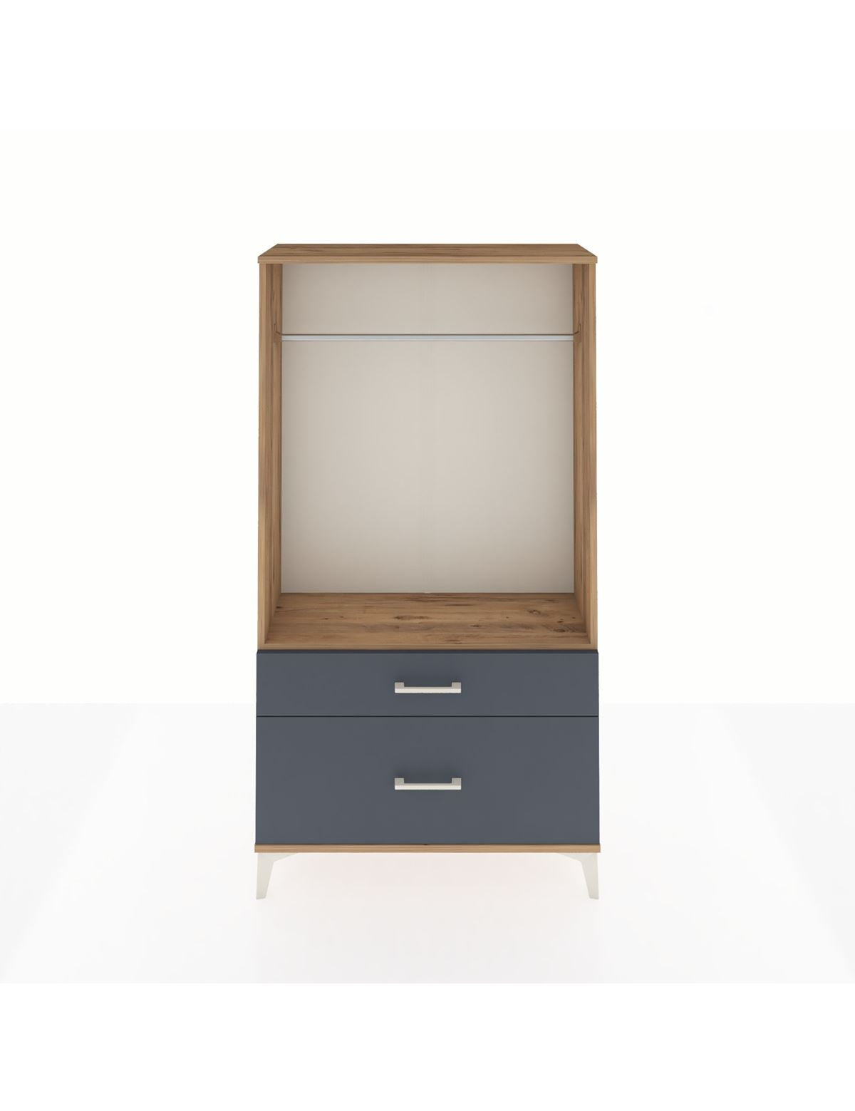 Arges Dolap Tek Raflı 2 Çekmeceli Tek Askılı 88x30x163 - S21M141V8A
