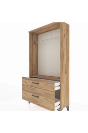 Arges Dolap Tek Raflı 2 Çekmeceli Tek Askılı 88x30x163 - S21M141V9A