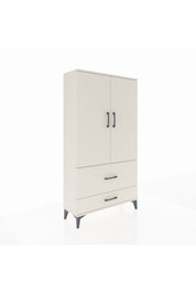 Arges Dolap Tek Raflı 2 Çekmeceli Tek Askılı 88x30x163 - S21M142V1A