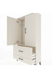 Arges Dolap Tek Raflı 2 Çekmeceli Tek Askılı 88x30x163 - S21M142V1A