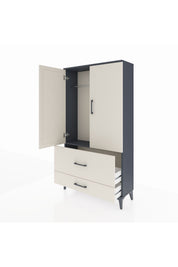 Arges Dolap Tek Raflı 2 Çekmeceli Tek Askılı 88x30x163 - S21M142V4A