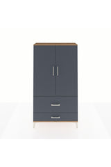 Arges Dolap Tek Raflı 2 Çekmeceli Tek Askılı 88x30x163