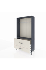 Arges Dolap Tek Raflı 2 Çekmeceli Tek Askılı 88x30x163 - S21M143V4A