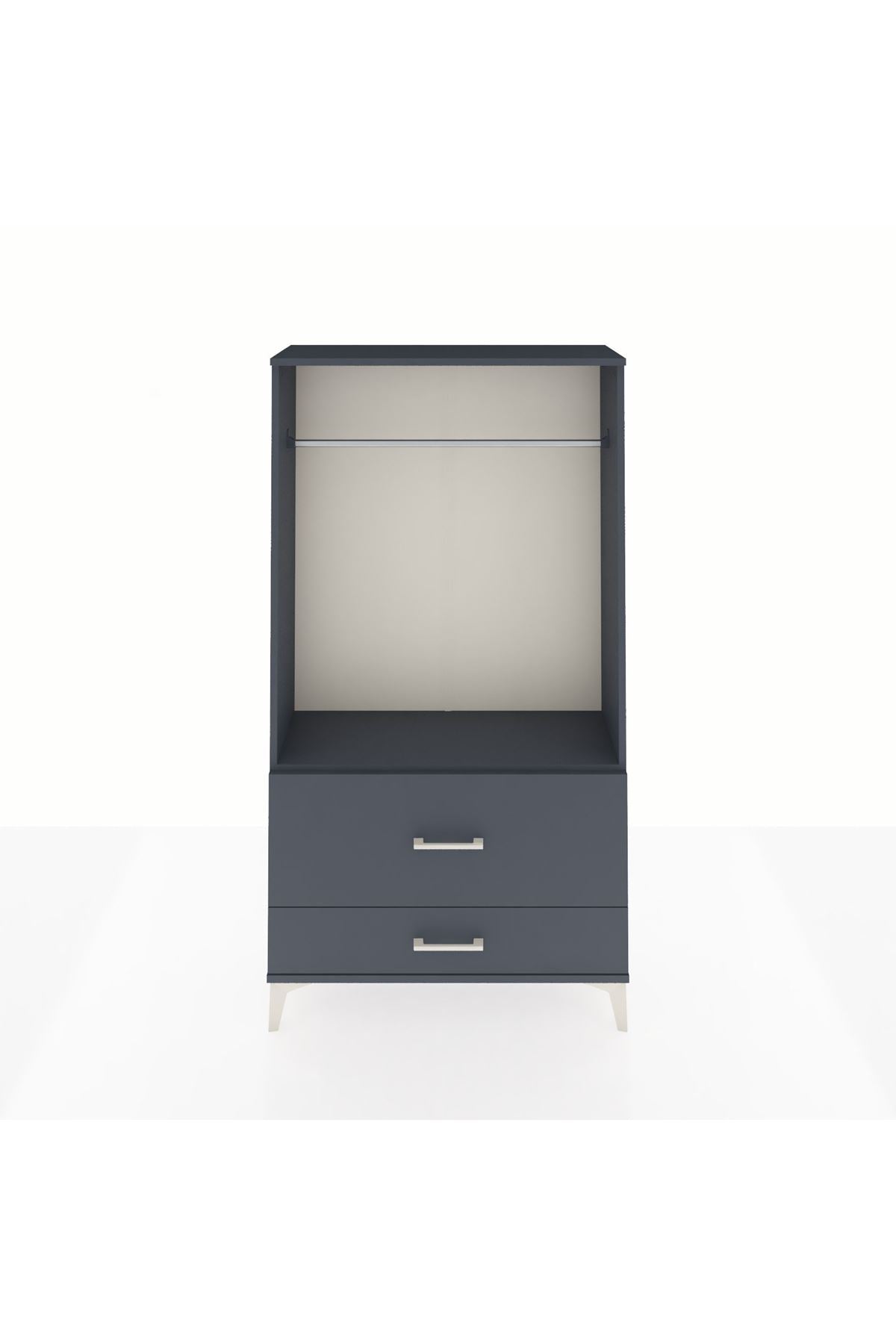 Arges Dolap Tek Raflı 2 Çekmeceli Tek Askılı 88x30x163 - S21M143V5A