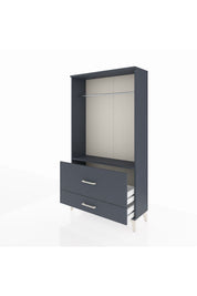 Arges Dolap Tek Raflı 2 Çekmeceli Tek Askılı 88x30x163 - S21M143V5A