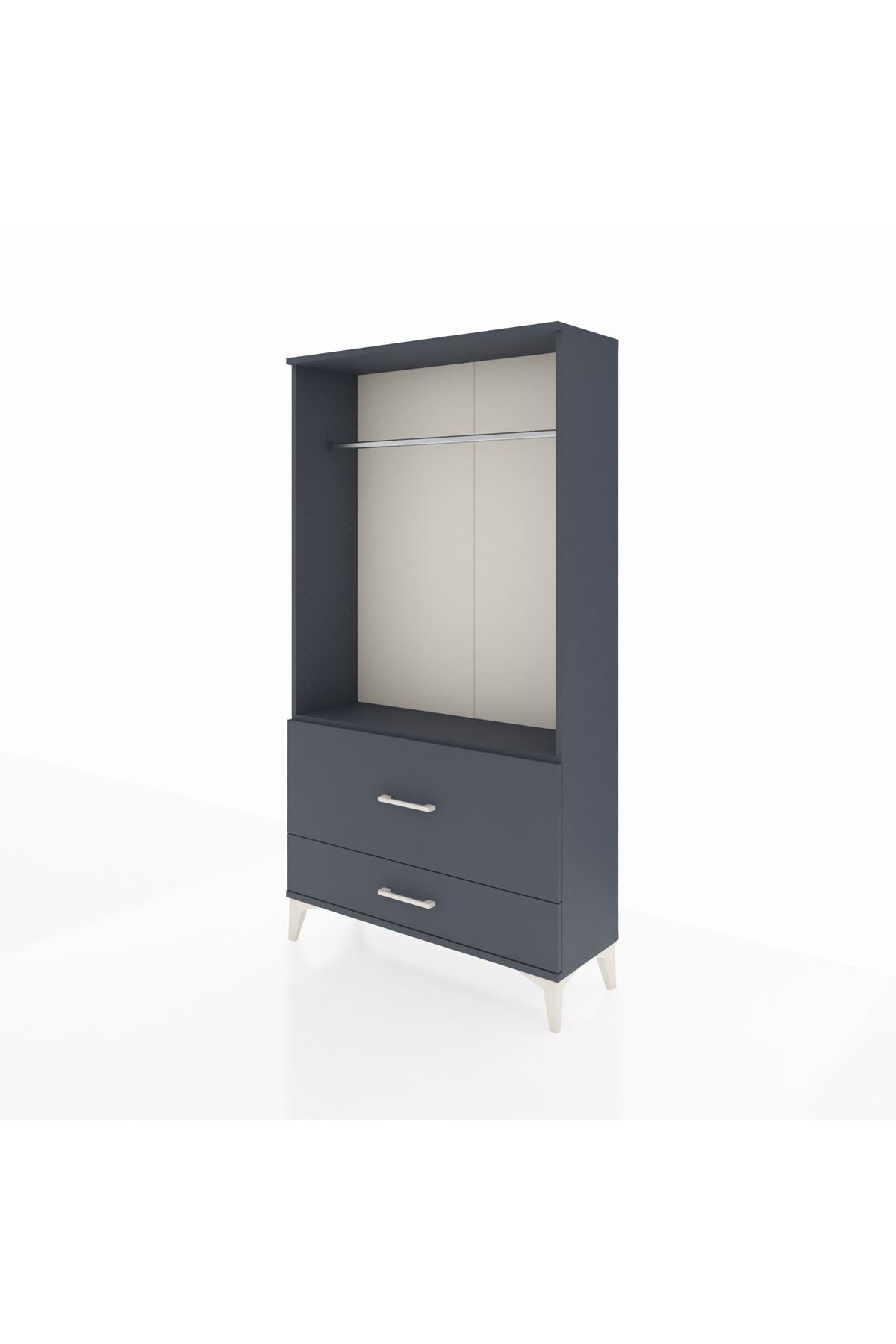 Arges Dolap Tek Raflı 2 Çekmeceli Tek Askılı 88x30x163 - S21M143V5A