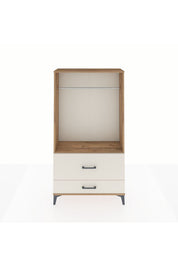 Arges Dolap Tek Raflı 2 Çekmeceli Tek Askılı 88x30x163 - S21M143V7A