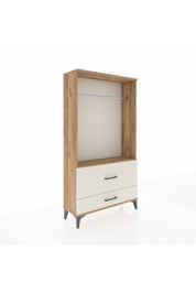 Arges Dolap Tek Raflı 2 Çekmeceli Tek Askılı 88x30x163 - S21M143V7A