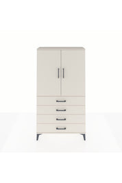 Arges Dolap Tek Raflı 4 Çekmeceli Tek Askılı 88x30x163 - S21M144V1A
