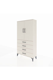 Arges Dolap Tek Raflı 4 Çekmeceli Tek Askılı 88x30x163 - S21M144V1A
