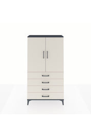 Arges Dolap Tek Raflı 4 Çekmeceli Tek Askılı 88x30x163 - S21M144V4A