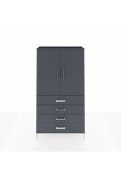 Arges Dolap Tek Raflı 4 Çekmeceli Tek Askılı 88x30x163 - S21M144V5A
