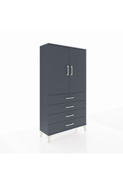 Arges Dolap Tek Raflı 4 Çekmeceli Tek Askılı 88x30x163 - S21M144V5A
