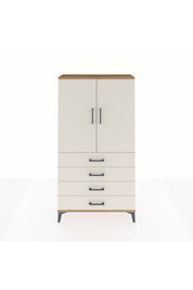 Arges Dolap Tek Raflı 4 Çekmeceli Tek Askılı 88x30x163 - S21M144V7A