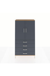 Arges Dolap Tek Raflı 4 Çekmeceli Tek Askılı 88x30x163 - S21M144V8A