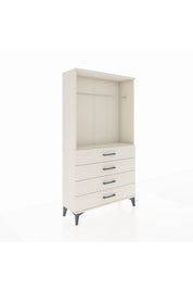 Arges Dolap Tek Raflı 4 Çekmeceli Tek Askılı 88x30x163 - S21M145V1A
