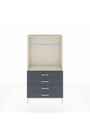Arges Dolap Tek Raflı 4 Çekmeceli Tek Askılı 88x30x163 - S21M145V2A