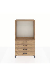 Arges Dolap Tek Raflı 4 Çekmeceli Tek Askılı 88x30x163 - S21M145V9A